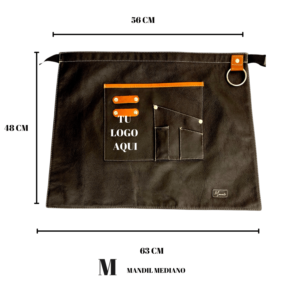 Mandil de Mesero de Cuero Genuino - mosvartimxMandil de Mesero de Cuero Genuino