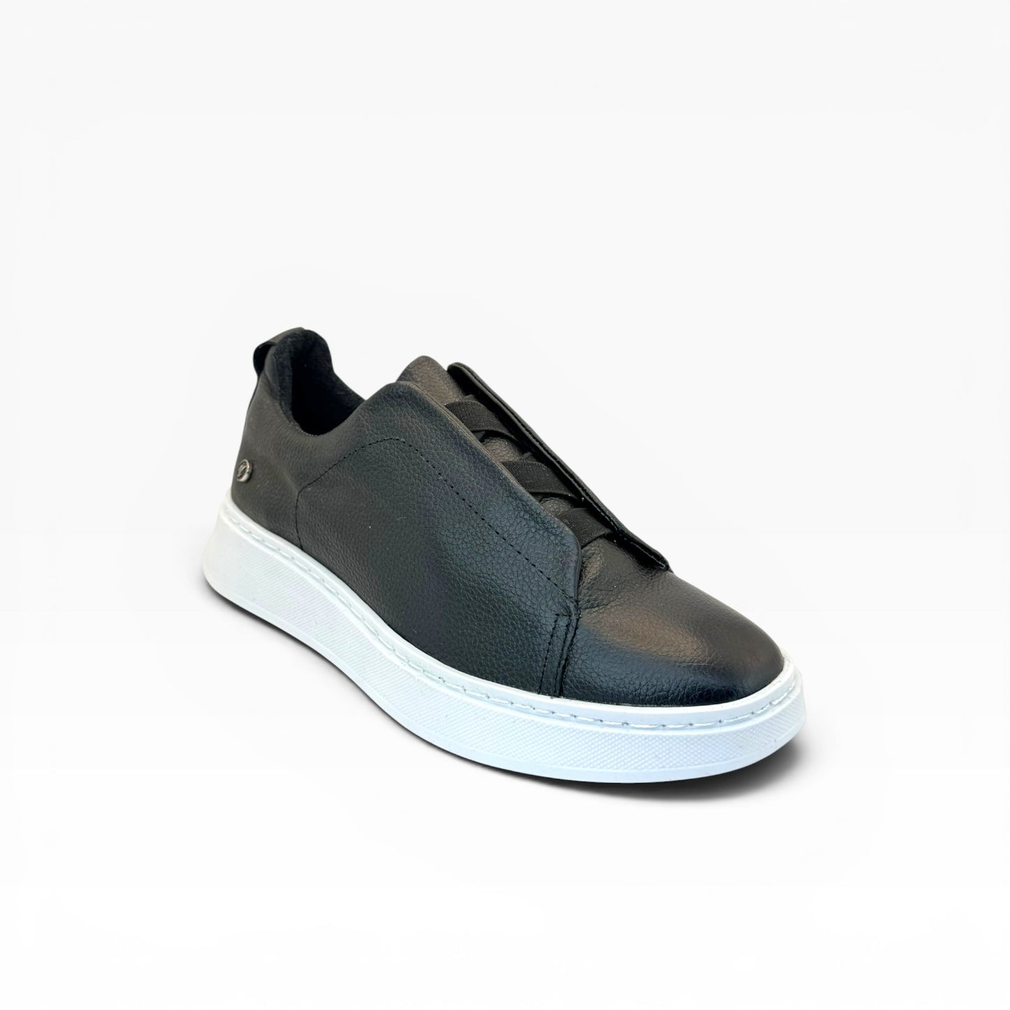 Tenis sSneakers piel genuina slip on mod 51003 Negro