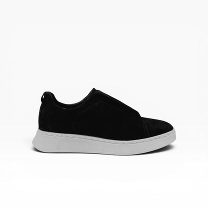Tenis sneakers piel genuina mod 51003 Gamuza Negro