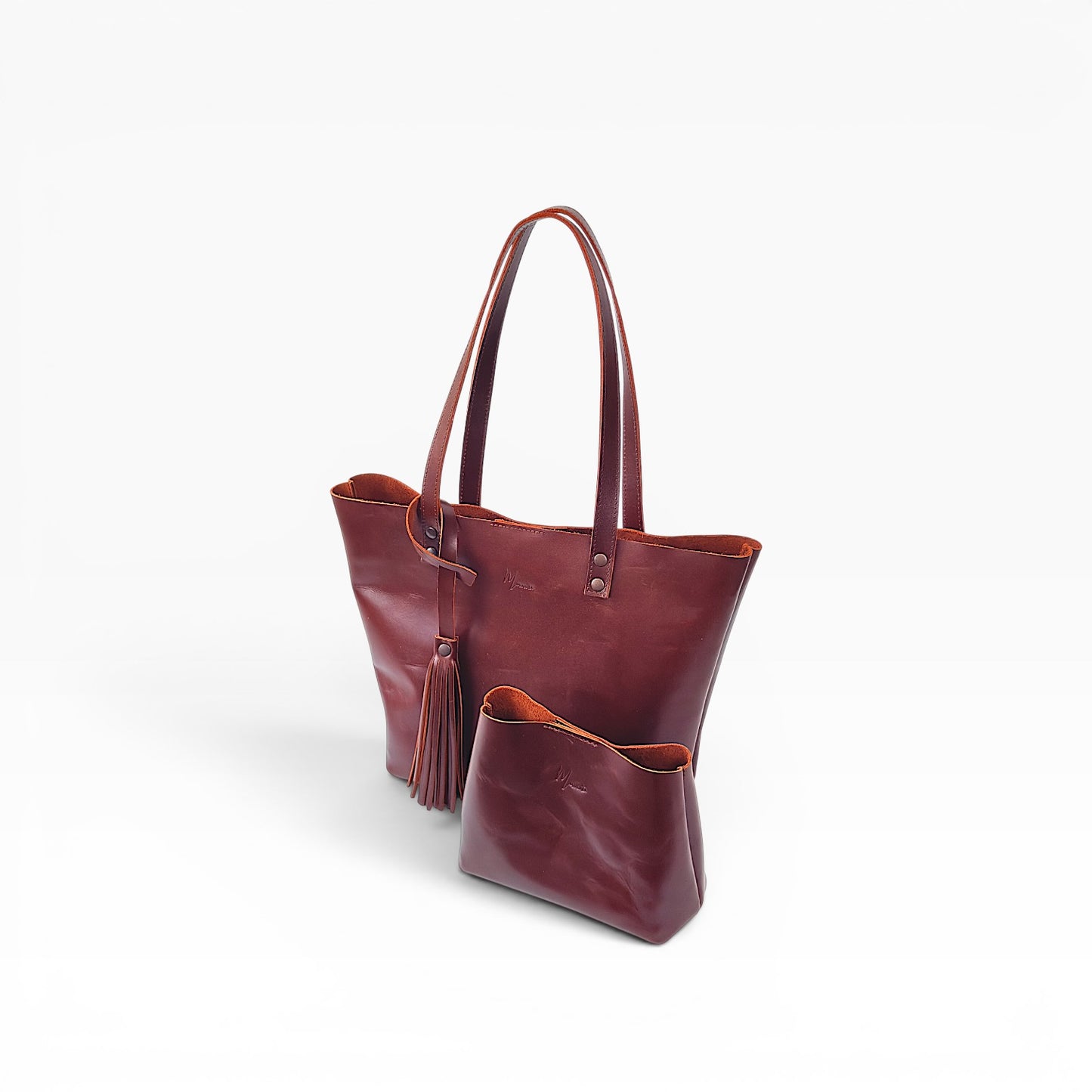 Bolsa Dama Tote 100% Piel Mod. Praga  *Pull up shedron*  + 💄Cosmetiquera 👝 Gratis!!