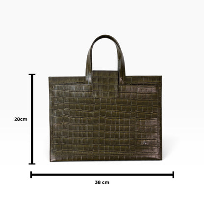 PORTA LAPTOP DAMA MOD ALBANIA GRABADO DE COCODRILO