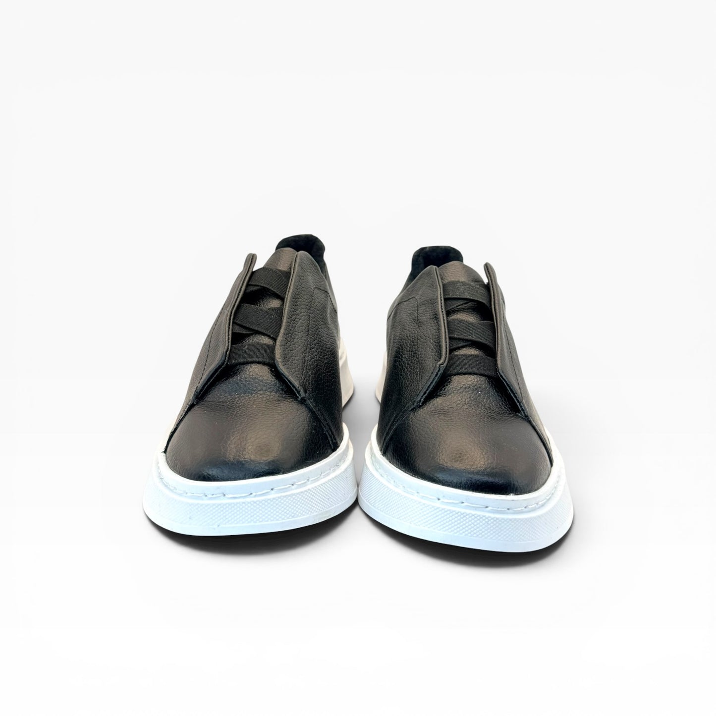 Tenis sSneakers piel genuina slip on mod 51003 Negro