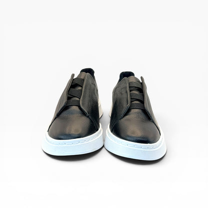 Tenis sSneakers piel genuina slip on mod 51003 Negro