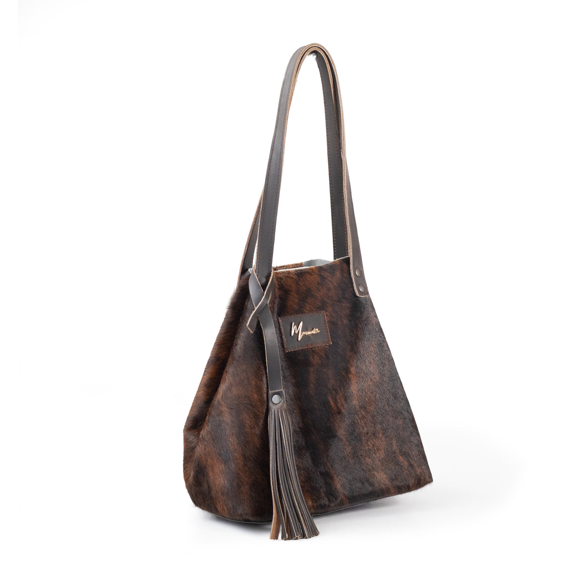 Tote Cuero Praga Plus Pelo Res Atigrado
