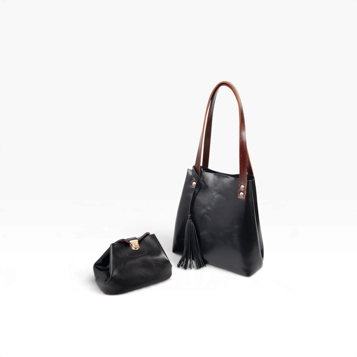 Bolsa Dama Tote 100% Piel Mod. Praga+plus Con Cosmetiquera cosmopolitan (pull Negro) - mosvartimxBolsa Dama Tote 100% Piel Mod. Praga+plus Con Cosmetiquera cosmopolitan (pull Negro)