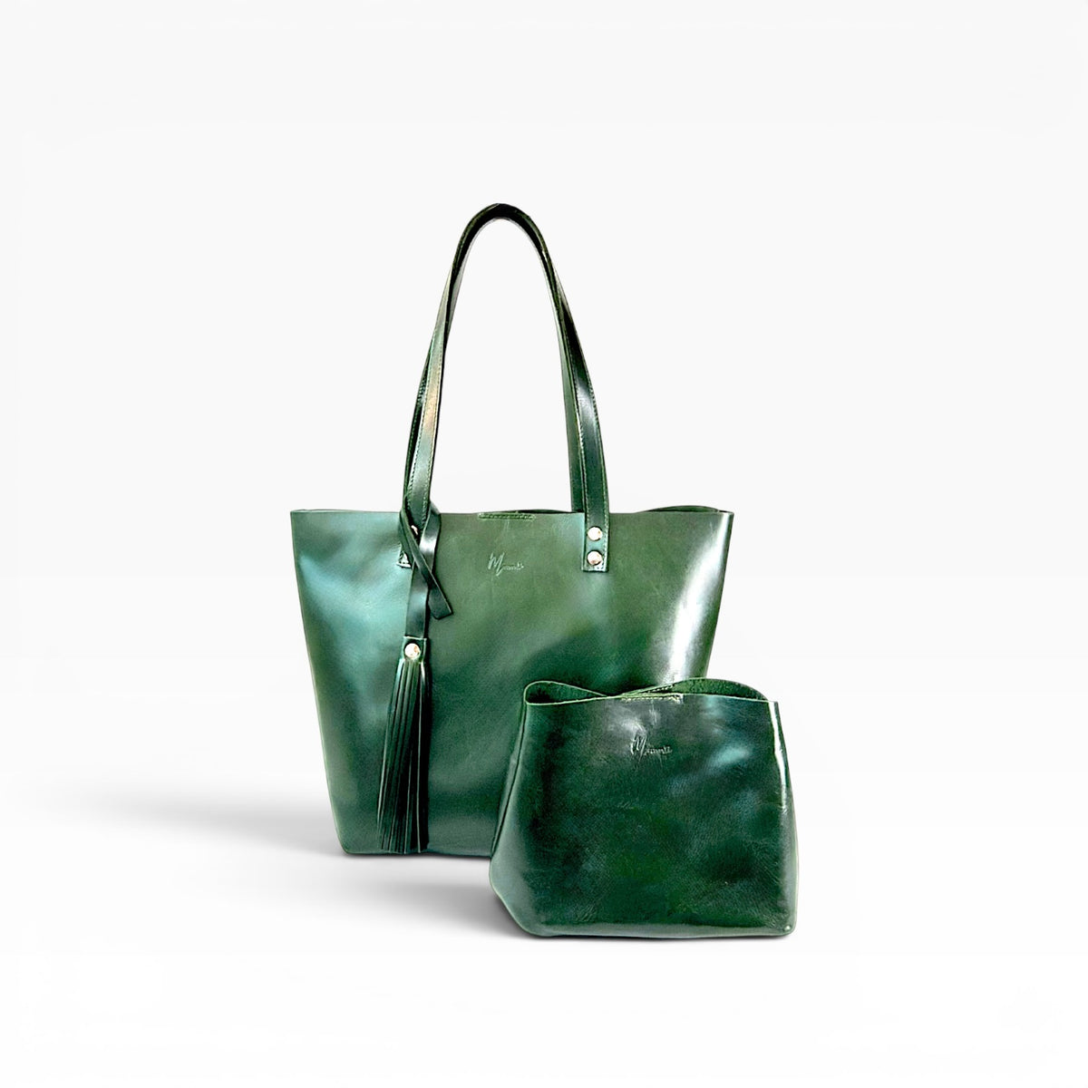 Bolsa Dama Tote 100% Piel Mod. Praga *Pull Verde* + 💄Cosmetiquera 👝 Gratis!!