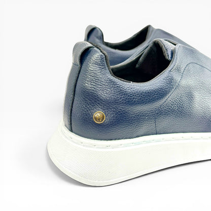 Tenis sneakers piel genuina mod 51003 azul