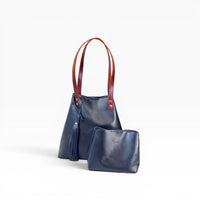 Bolso Tote Cuero Praga Plus+ Pull negro Doble Vista + 💄Cosmetiquera 👝 Gratis!!