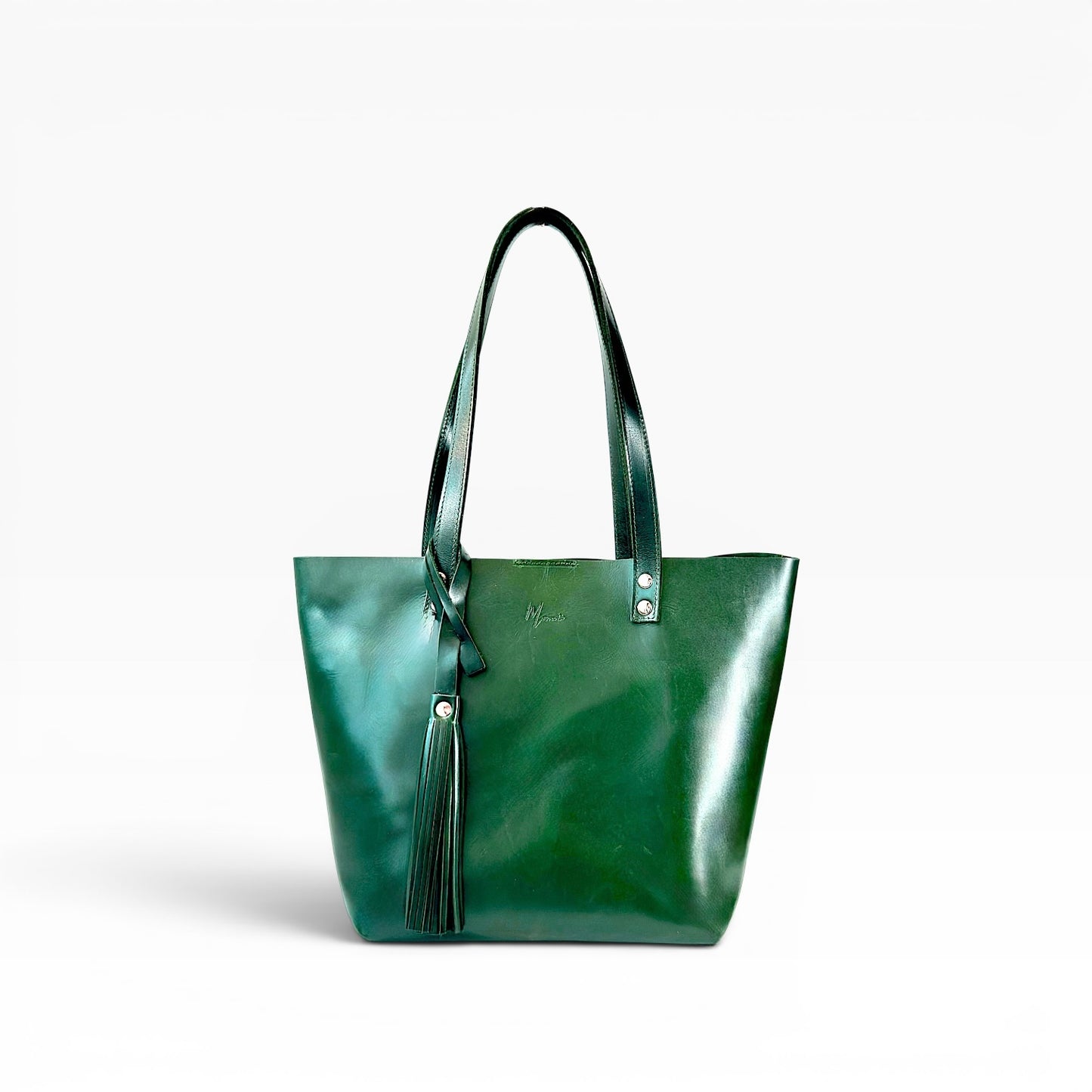 Bolsa Dama Tote 100% Piel Mod. Praga *Pull Verde* + 💄Cosmetiquera 👝 Gratis!!