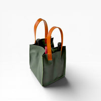 Bolsa porta vino de cuero genuino Mosvarti para 4 botellas