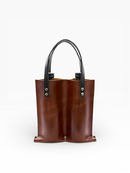 Bolsa Mosvarti porta botellas doble de cuero mayoreo