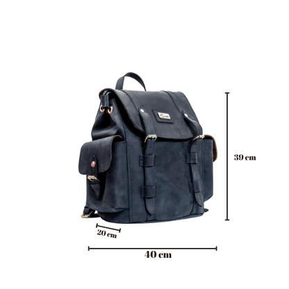 Backpack Mod. Chicago Urban style cuero (crazy azul)