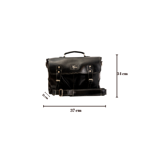 Portafolio 100% CUERO Mod. Australia (PULL NEGRO)