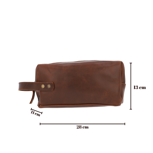 Neceser Sobaquera Piel Genuina Caballero Mod. España  (Pull up Roble)