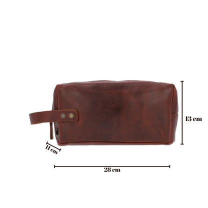 Neceser Sobaquera Piel Genuina Caballero Mod. España  (Shedron)