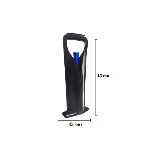 Bolsa de vino de cuero Porta botella piel 100% Mod. (Merlot) NEGRO PULL