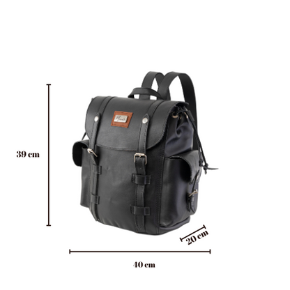 Backpack Mod. Chicago Urban style cuero (pull up negro )
