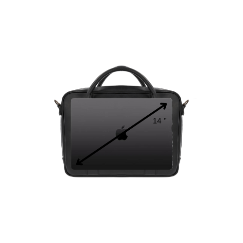 Portafolio 100% Cuero Mod. Holmes ( Pull up Negro)