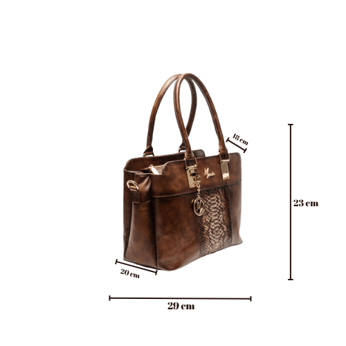 Bolso Mod Detroit color tabaco con aplic Pitón - mosvartimxBolso Mod Detroit color tabaco con aplic Pitón