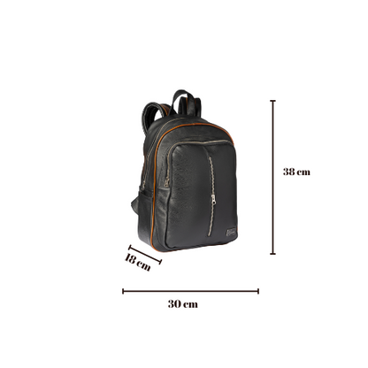Back pack Mod. Tokio Mochila clasica Cuero floter Negro