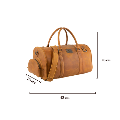 Maleta Piel Genuina con Gps mod. New York Jr. Duffle (Crazy Miel)