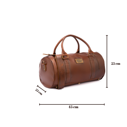 Maleta Piel Genuina Mod. Duffle London Gym (Pull up Roble )