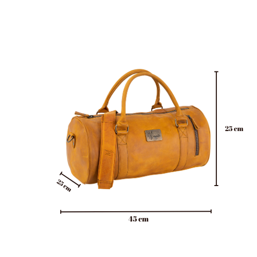 Maleta Piel Genuina Mod. Duffle London Gym (Crazy Miel )