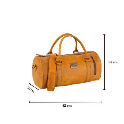 Maleta Piel Genuina Mod. Duffle London Gym (Crazy Miel )
