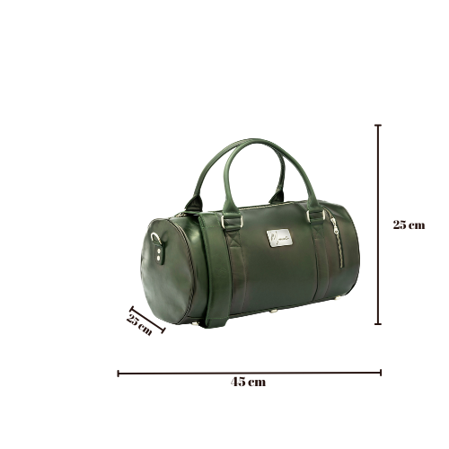 Maleta Piel Genuina Mod. Duffle London Gym (Pull up Verde)