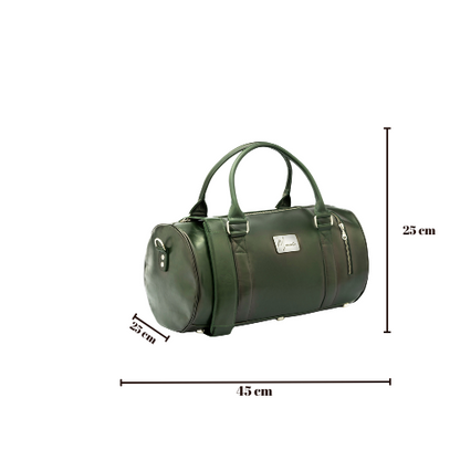 Maleta Piel Genuina Mod. Duffle London Gym (Pull up Verde)