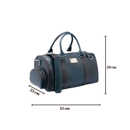 Maleta Piel Genuina con Gps mod. New York Jr. Duffle (Pull azul)