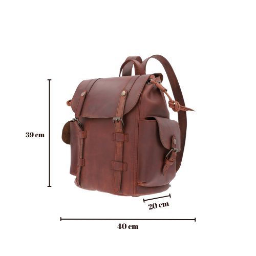 Backpack Mod. Chicago Urban style cuero( crazy shedron)