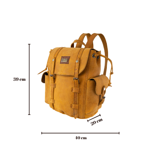 Backpack Mod. Chicago Urban style cuero (crazy miel)