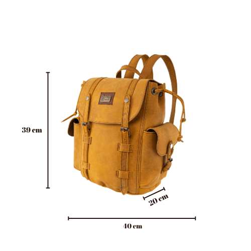 Backpack Mod. Chicago Urban style cuero (crazy miel) - mosvartimxBackpack Mod. Chicago Urban style cuero (crazy miel)