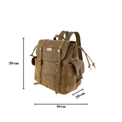 Backpack Mod. Chicago Urban style cuero (crazy tang)