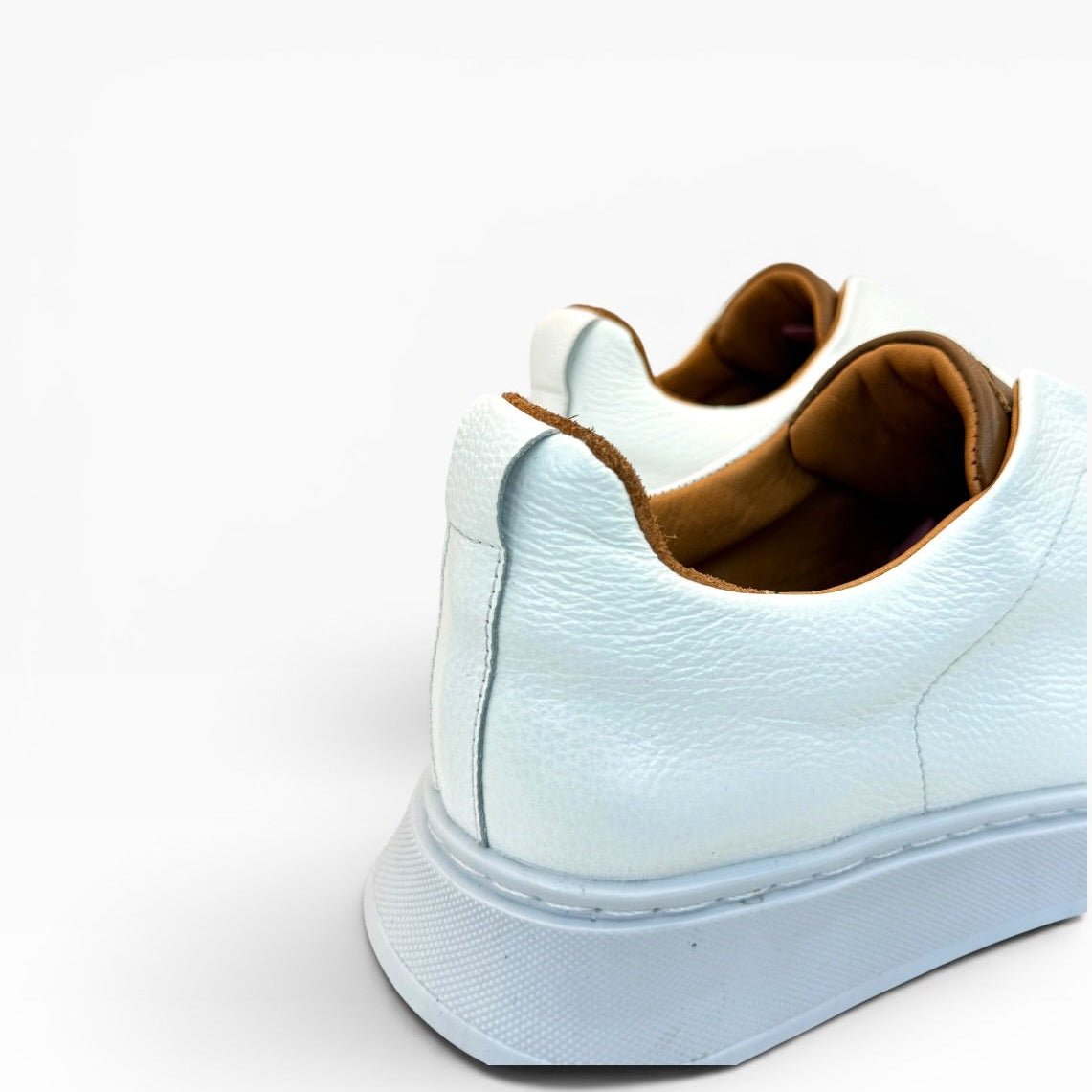 Tenis Sneakers piel genuina slip on mod 51004 Blanco-Bitono - mosvartimxTenis Sneakers piel genuina slip on mod 51004 Blanco-Bitono