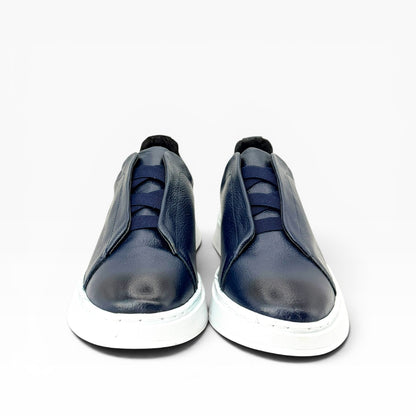 Tenis sneakers piel genuina mod 51003 azul