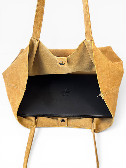 Bolso Oversized Tote Bag mod Bulgaria *Nobuk Claro*