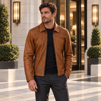 Chamarra caballero  Mod Aquiles krak Café