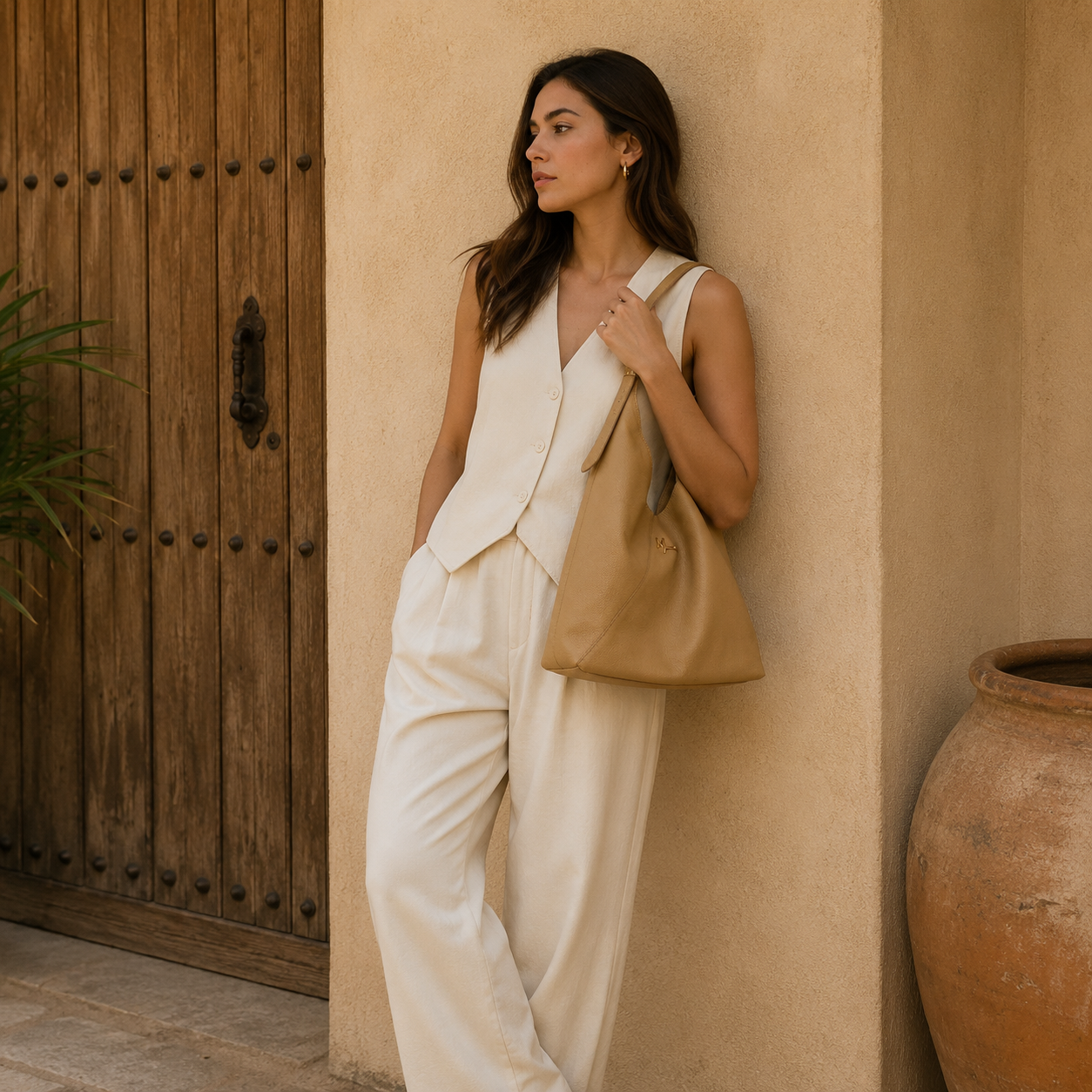 Bolso mod  Nigeria Asa Ajustable  *FLOTHER CAMEL*