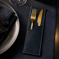 Estuche premium porta cubiertos, funda guarda cubiertos de Lujo mod 101 Pull Azul