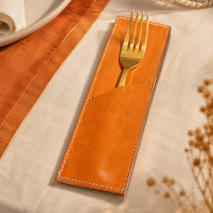 Estuche premium porta cubiertos, funda guarda cubiertos de Lujo mod 101 Pull Miel