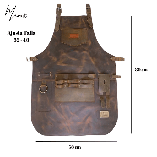 Mandil T-Bone 100% Piel + Kit Parrillero +Set Porta vasos Gratis!! - mosvartimxMandil T-Bone 100% Piel + Kit Parrillero +Set Porta vasos Gratis!!