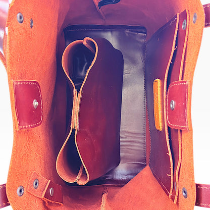 Bolsa Dama Tote 100% Piel Mod. Praga  *Pull up shedron*  + 💄Cosmetiquera 👝 Gratis!!