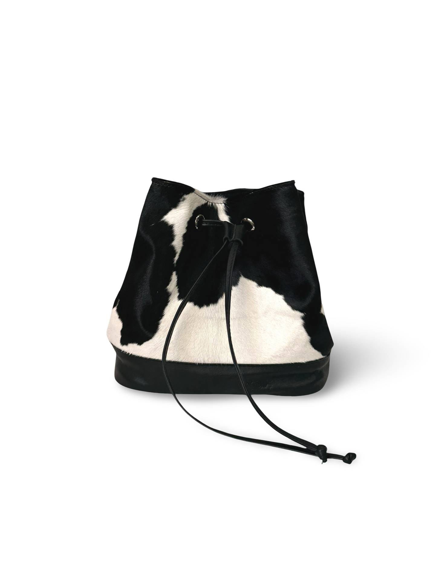Bolso Dama Irlanda Pelo Negro/Blanco Cuero Bovino Premium