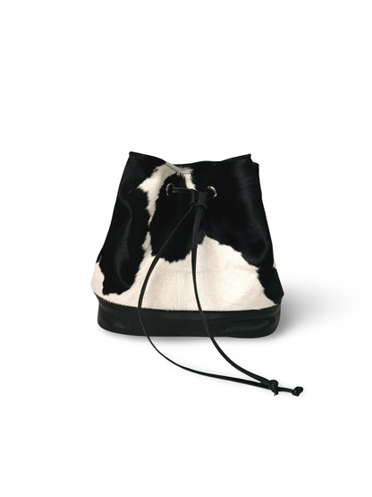 Bolso Dama Irlanda Pelo Negro/Blanco Cuero Bovino Premium