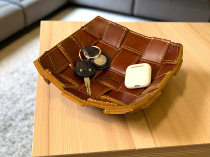 Bandeja Organizadora de Cuero Trenzado