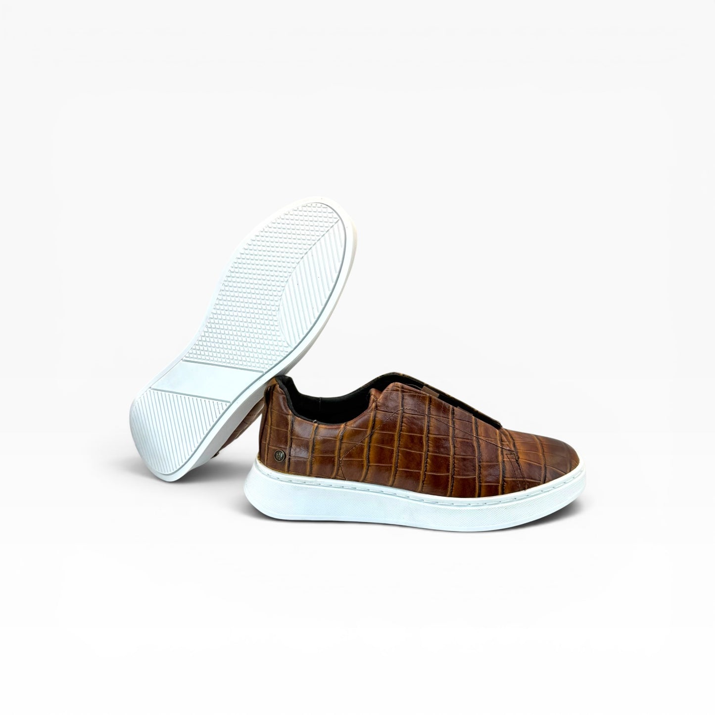 Tenis sneakers piel genuina mod 51003 Grabado Cocodrilo