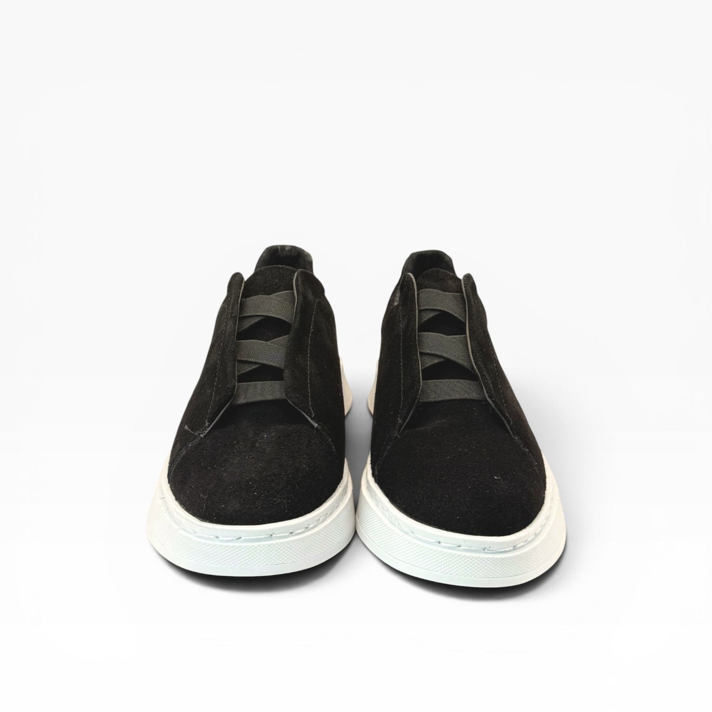 Tenis sneakers piel genuina mod 51003 Gamuza Negro