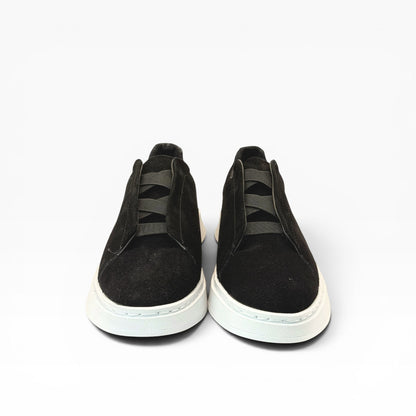 Tenis sneakers piel genuina mod 51003 Gamuza Negro